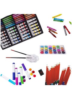 Generic Art Set 145 Pcs with Portable Box, Professional Artists Drawing Set Kids, Teens Adults Including Colored Pencils, Watercolor Paints, Oil Pastels  - Image 3