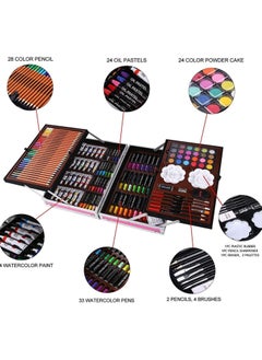 Generic Art Set 145 Pcs with Portable Box, Professional Artists Drawing Set Kids, Teens Adults Including Colored Pencils, Watercolor Paints, Oil Pastels  - Image 2