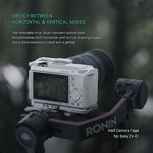 Tilta Camera Cage Compatible with Sony ZVE1 Cold Shoe NATO Rail M3 and 1420 Threads Includes NATO Top Handle Rod LWS Baseplate Black Half Camera Cage - Image 3