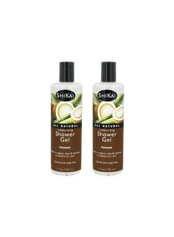 شيكاي جل الاستحمام اليومي المرطب من شي كاي (جوز الهند، ١٢ أونصة، عبوة من قطعتين) | تركيبة لطيفة | خلاصة الصبار والشوفان لبشرة ناعمة وصحية | علاج جفاف البشرة