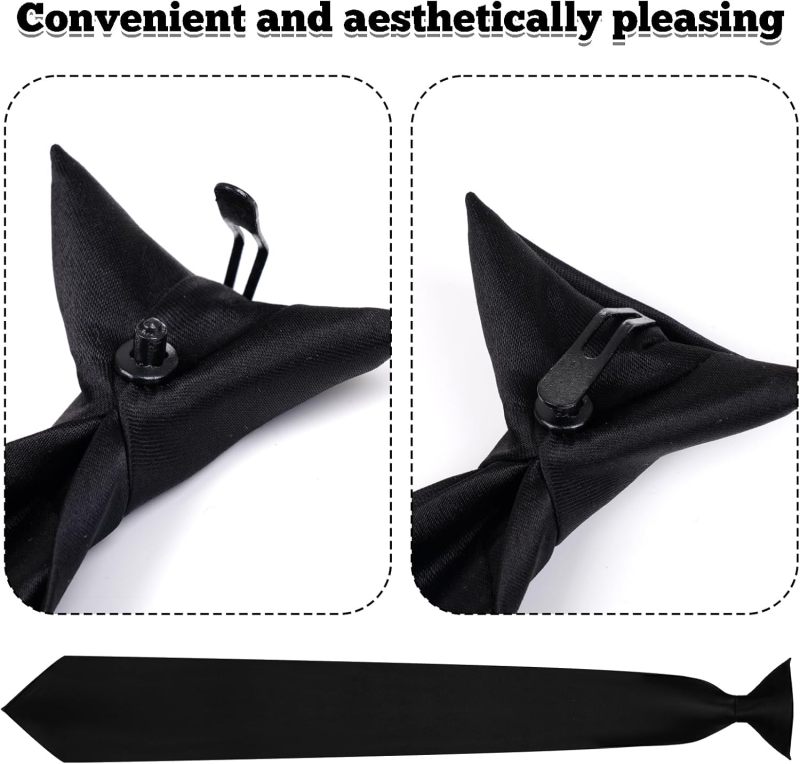 Clip On Tie 52*6.5Cm Soft Skin-Friendly Texture - Effortless Clip-On Convenience Pretied Tie for Formal Occasions, Office, Wedding, School Uniform - Image 3