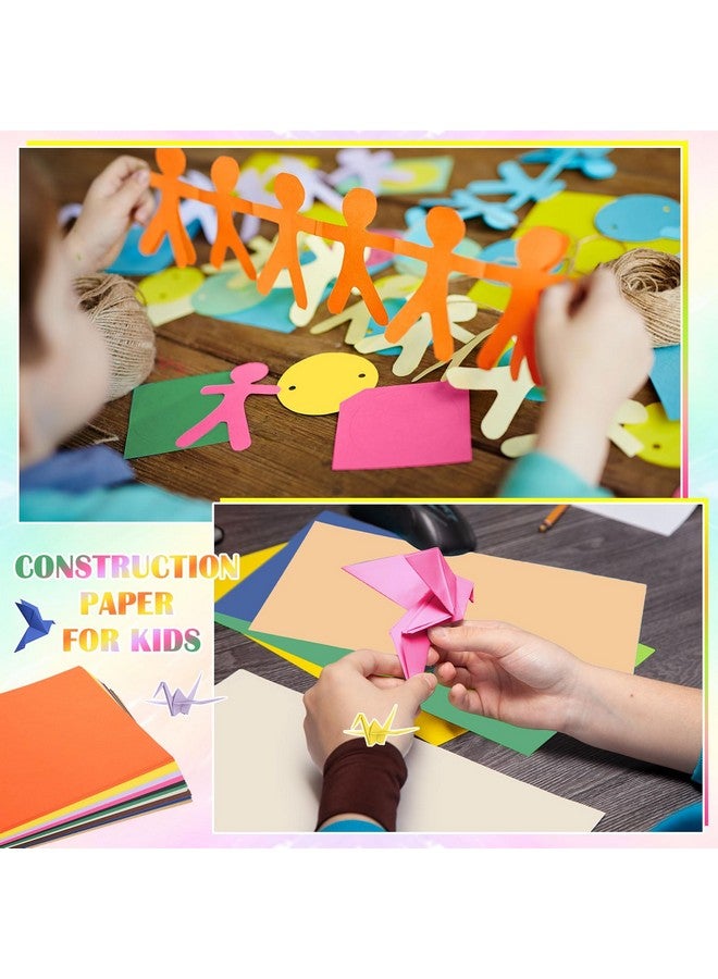 شير ورق ملون للبناء، مقاس A4 9 × 12 بوصة، 1000 ورقة، ورق تلوين ثقيل الوزن للأطفال، لوازم مدرسية فنية بكميات كبيرة (ألوان زاهية) - Image 5