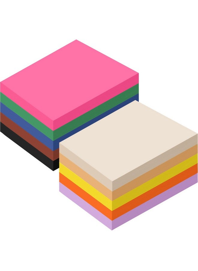 شير ورق ملون للبناء، مقاس A4 9 × 12 بوصة، 1000 ورقة، ورق تلوين ثقيل الوزن للأطفال، لوازم مدرسية فنية بكميات كبيرة (ألوان زاهية) - Image 1