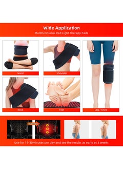 Aikanbo Red Light Therapy Infrared Light Therapy Heating Wrap Belt for Body Back Knee Shoulder Waist Muscle Pain Relieve Inflammation Portable 660&850nm Home Deep Therapy Large Pad  - Image 3