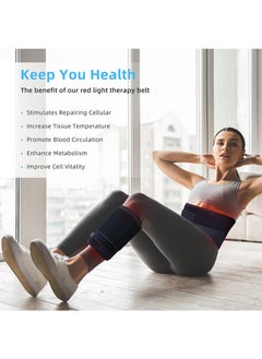 Aikanbo Red Light Therapy Infrared Light Therapy Heating Wrap Belt for Body Back Knee Shoulder Waist Muscle Pain Relieve Inflammation Portable 660&850nm Home Deep Therapy Large Pad  - Image 5