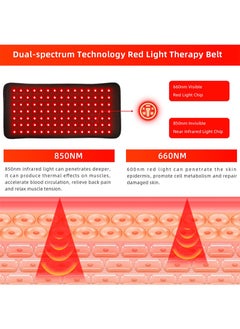 Aikanbo Red Light Therapy Infrared Light Therapy Heating Wrap Belt for Body Back Knee Shoulder Waist Muscle Pain Relieve Inflammation Portable 660&850nm Home Deep Therapy Large Pad  - Image 4