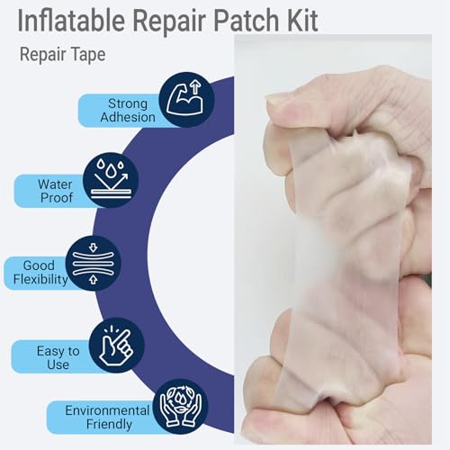 10Leccion 3 in x 7 ft Roll TPU Pool Patch Repair Kit for Air Mattress, Swimming Pool, Bounce House, Tent, Canvas, Canopy, Pool Floats, Tubes Air Bed and Inflatable Toys - Image 2