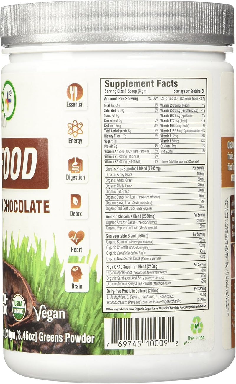 Greens+ Organic Superfood Powder - Amazon Chocolate - Image 2