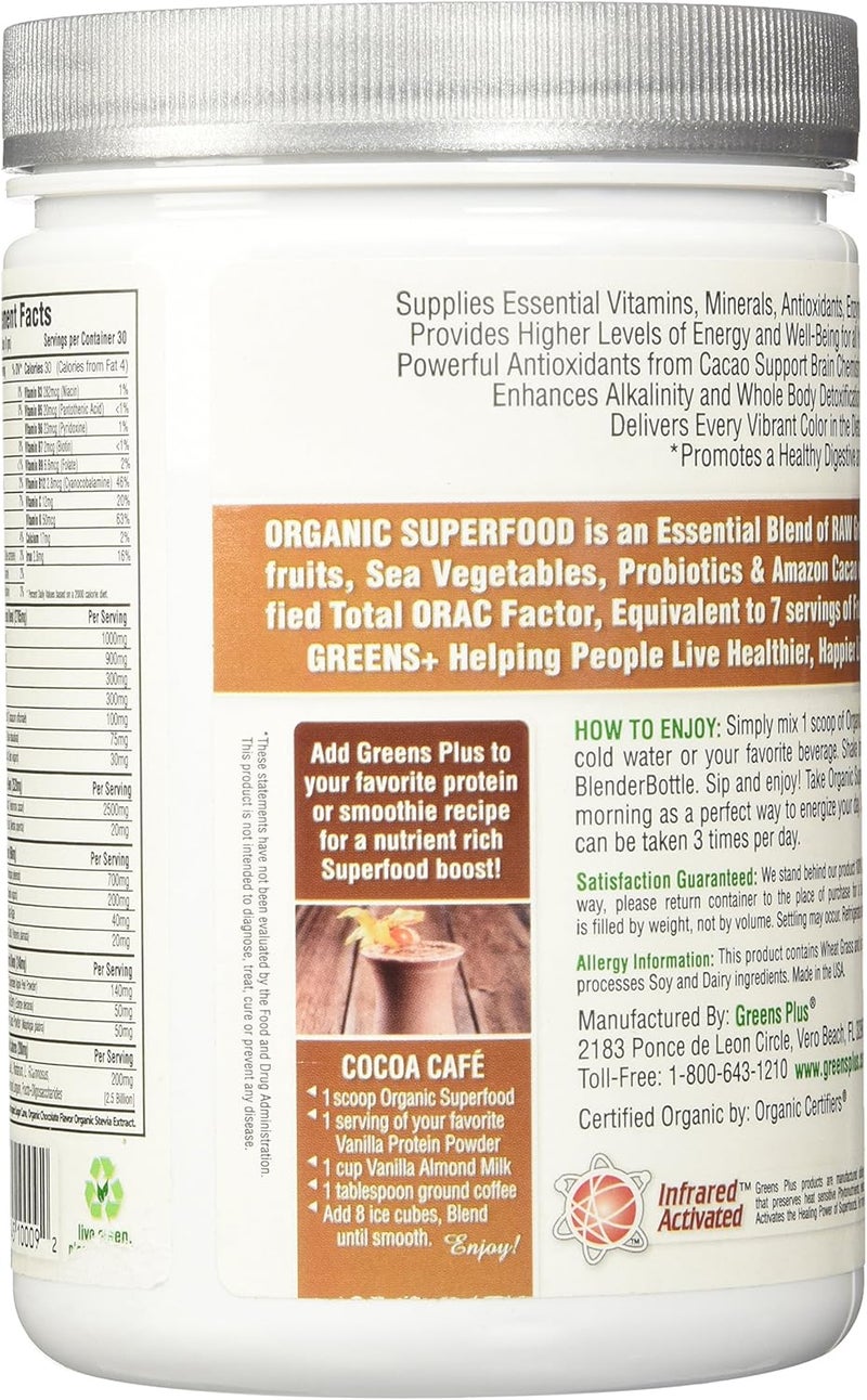Greens+ Organic Superfood Powder - Amazon Chocolate - Image 3