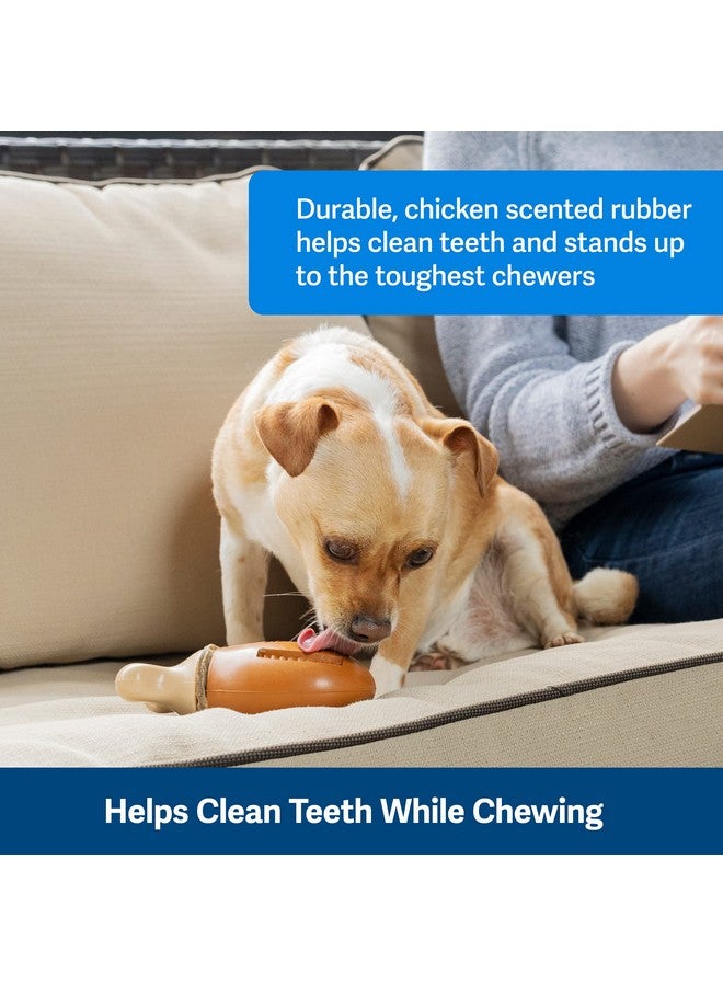 بيت سيف ألعاب الكلاب Busy Buddy Chompin' Chicken - لعبة مضغ تحمل حلقة علاج - مطاط خالٍ من مادة BPA - برائحة الدجاج - لعبة ألغاز تفاعلية للحيوانات الأليفة لعلاج الملل أو قلق الانفصال - للكلاب الصغيرة والكبيرة - Image 3