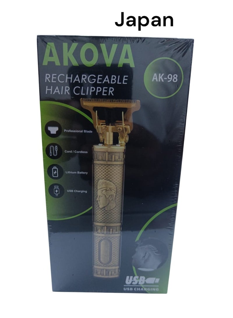 Akova AKOVA AK-98 Professional Rechargeable Hair Clipper With B Cord And VBB Replacement Rings