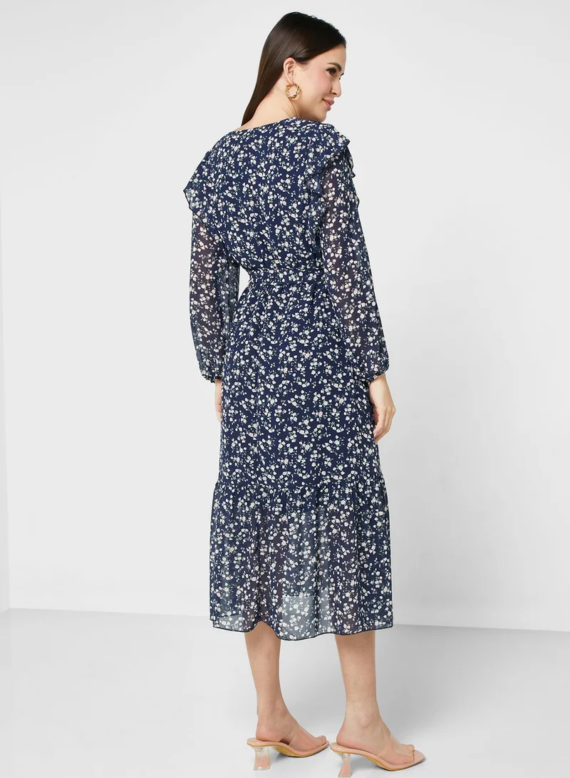 ELLA Floral Chiffon Dress