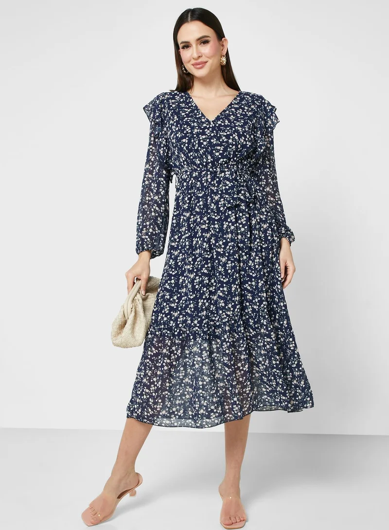 ELLA Floral Chiffon Dress