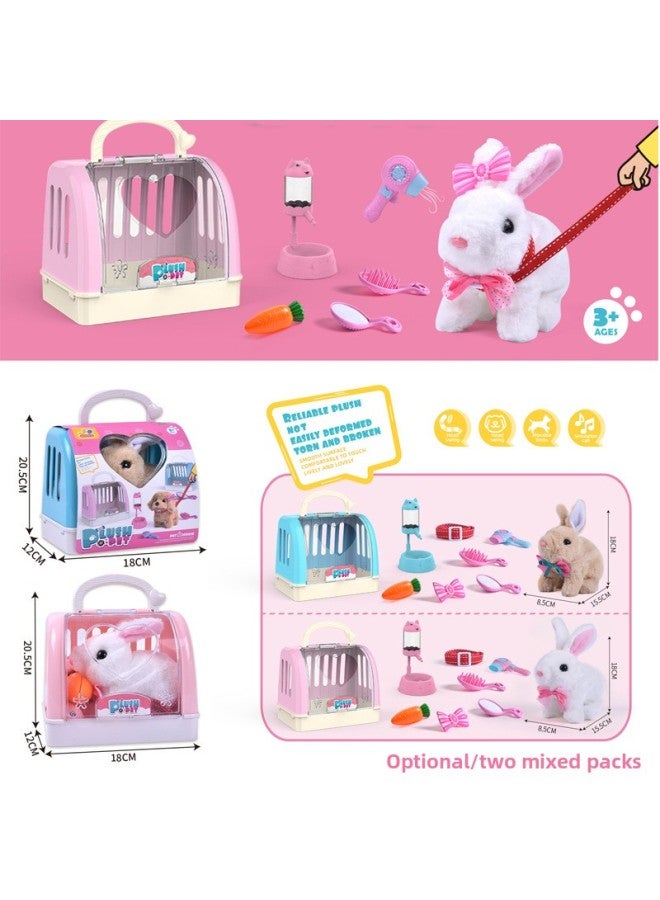 Children's Electric Simulation Plush Pet Suit Teddy White Rabbit Cat Walking Can Call Dog Gift Box Gift-Color:Cat Dressing Suit Gift Box (two Optional)  - Image 4