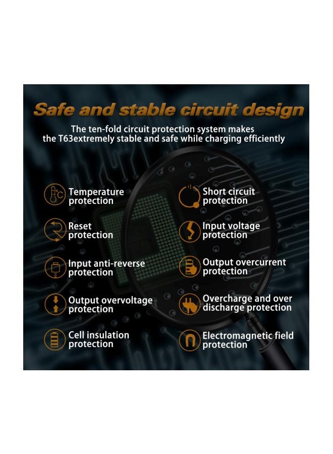 Loquat ES-T63 Waterproof Solar Bluetooth Speaker With LED Light V7329BL Blue - Image 3