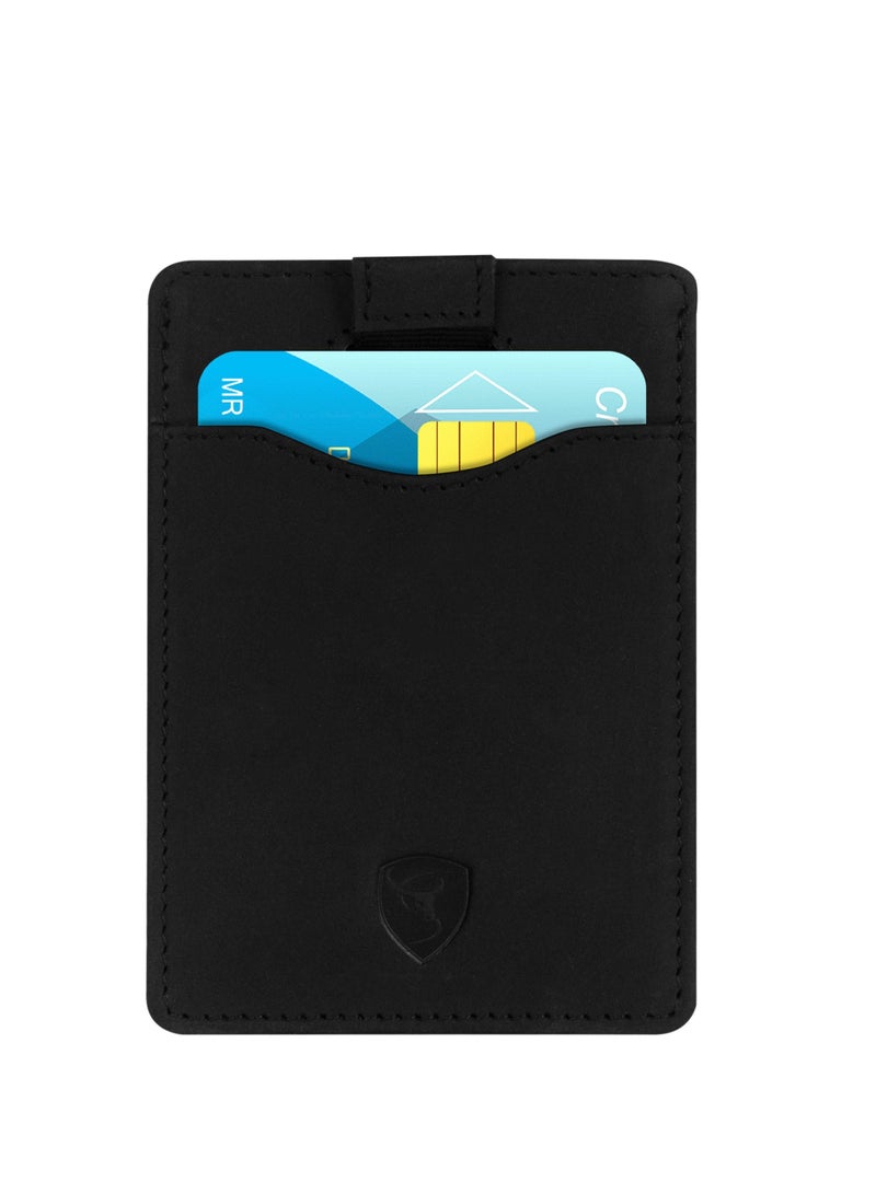 SKENZBI Slim Wallet for Men Women  Card Holder with RFID Protection Minimalist Black - Image 3