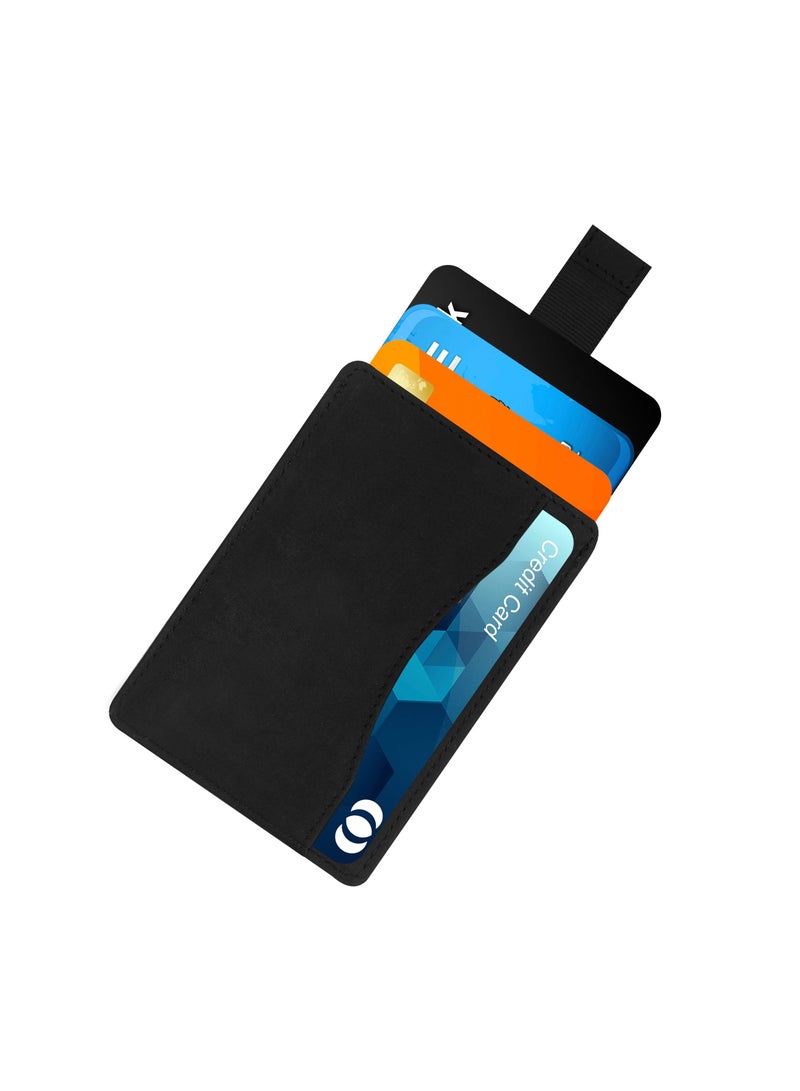 SKENZBI Slim Wallet for Men Women  Card Holder with RFID Protection Minimalist Black - Image 4