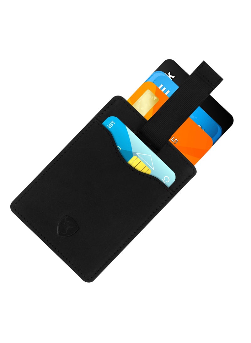 SKENZBI Slim Wallet for Men Women  Card Holder with RFID Protection Minimalist Black - Image 5