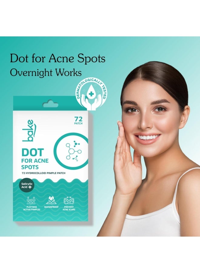 BAKE 2% Salicylic Acid Pimple Patches for Active Acne | With Hydrocolloid Waterproof Patches | For Acne, Acne Marks, Acne Prone Skin | For All Skin Types (Pimple Patch Combo, 144, count) - Image 3