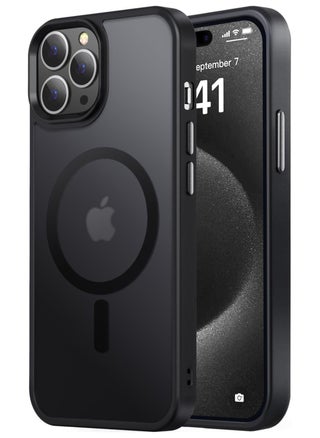 حالة مغناطيسية لـ iPhone 14 Pro Max Case متوافقة مع حماية Magsafe العسكرية للصف العسكري الشفاف غير اللامع في حالة الهاتف المضاد للصدمات (أسود) - pzsku/ZBF49C98B2B1501DF2E67Z/45/_/1739725582/9d9562a4-ccaa-4501-b2ff-5ce89ce15d12