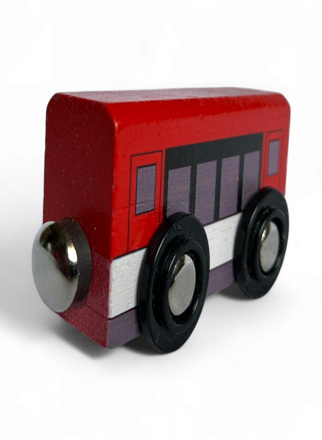 MarvelStore Wooden Magnetic Train Set, 4 Pieces, Educational Toy for Boys and Girls. Skill-Building Magnetic Wooden Trains | Deluxe Railway Set for Toddlers Kids Boys and Girls - Image 5