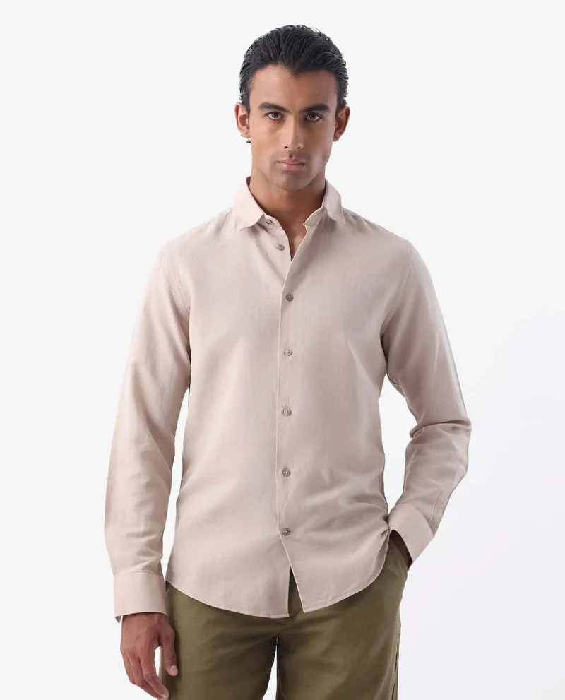 Rare Rabbit Men's Linen Blend Shirt