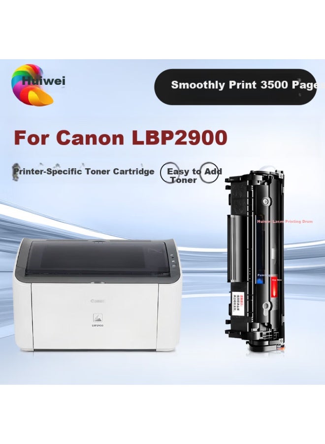Huiwei Compatible Toner Cartridge For Canon Lbp2900/Lbp2900+ Printer - Image 1