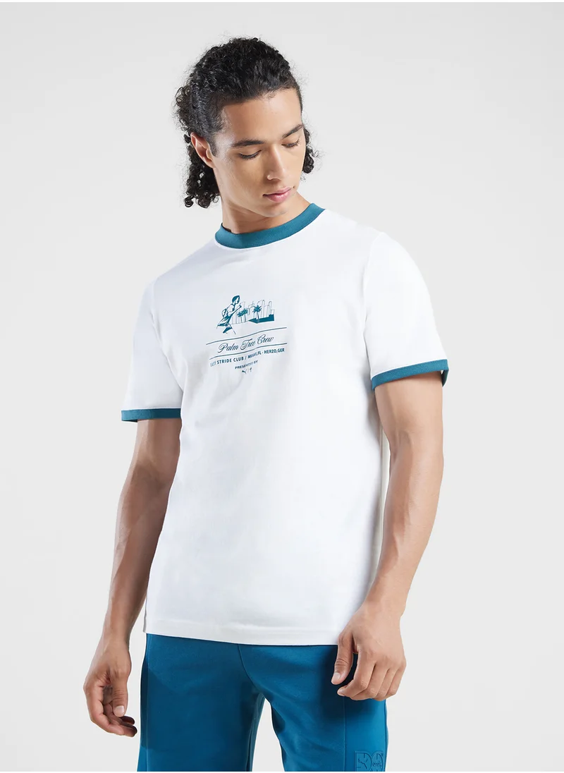 PUMA Palm Tree Ringer T-Shirt