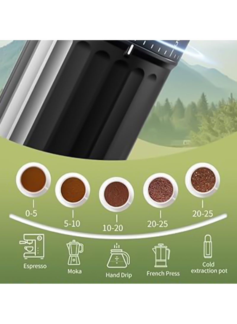 ميبرو مطحنة قهوة يدوية مع تعديلات خارجية وشفرات سيراميك - Image 2