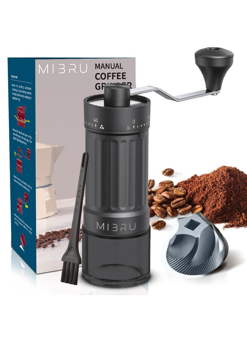 ميبرو مطحنة قهوة يدوية مع تعديلات خارجية وشفرات سيراميك - Image 1