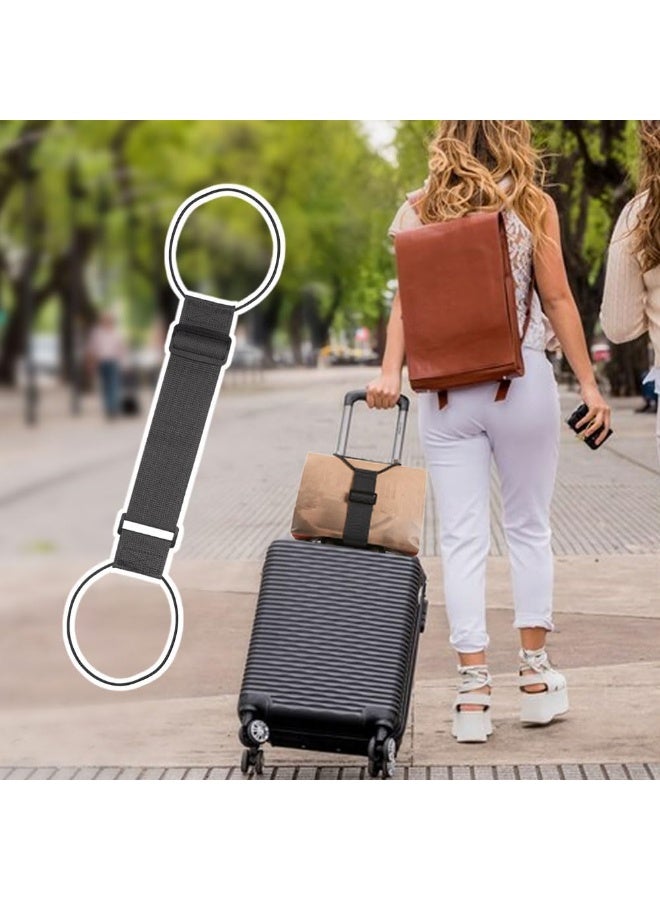 حزام تثبيت مرن للأمتعة – أحزمة أمتعة جديدة 2026 للحقائب – أحزمة ربط للأمتعة لحقيبة اليد – إكسسوارات أحزمة سفر للأمتعة وحقيبة اليد (أسود، 3 قطع) - Image 4