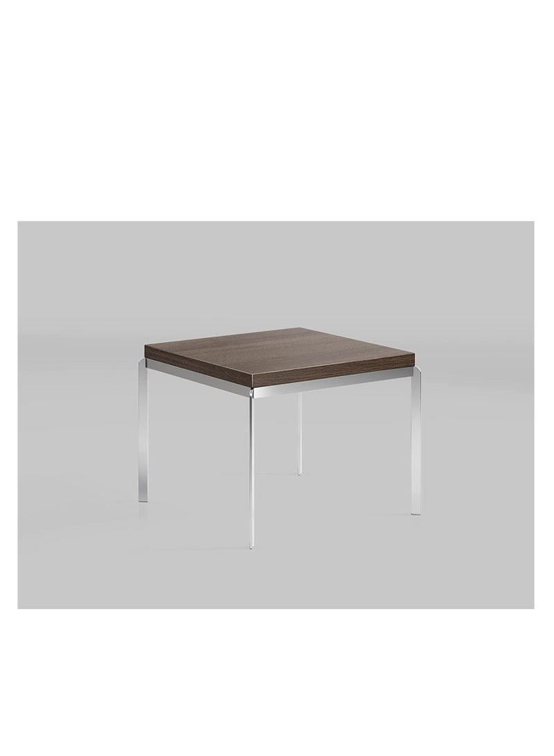 BAFCO Coffee Table Harta Side Table Melamine Top Stainless Steel Legs for Living Room Bedroom Balcony Office - Image 1