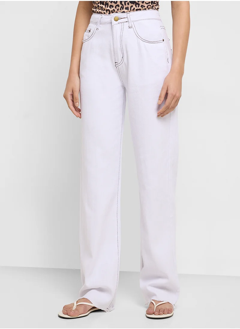 Ginger High Rise Wide Leg Jeans
