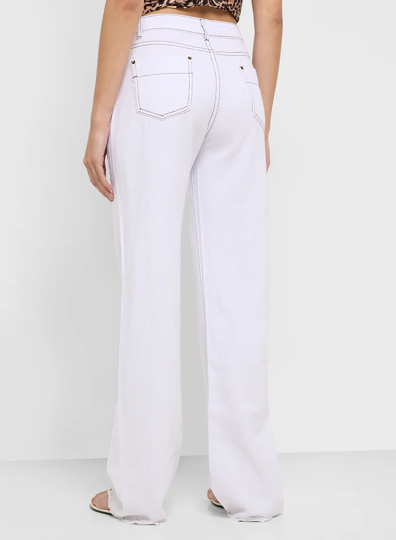 Ginger High Rise Wide Leg Jeans