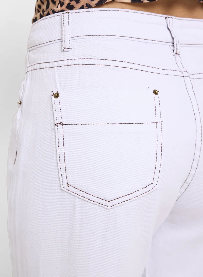Ginger High Rise Wide Leg Jeans