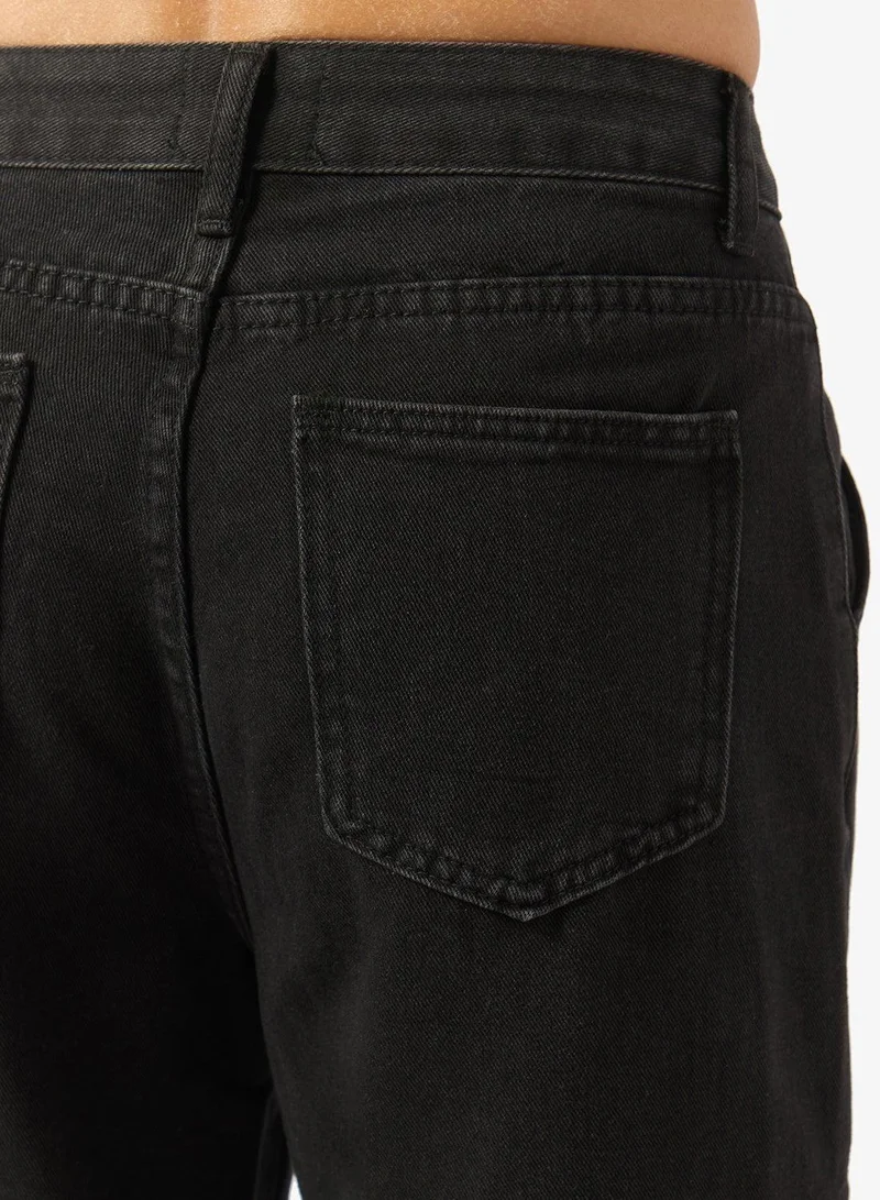 Ginger  High Rise Straight Fit Jeans with Bow Detail for Women | Best Price UAE