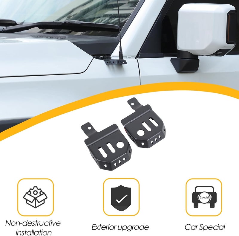 Heutamo حوامل أضواء LED العمود الأمامي لسيارة تويوتا لاند كروزر 250 برادو J250 LC250 (2024-2025) - Image 4