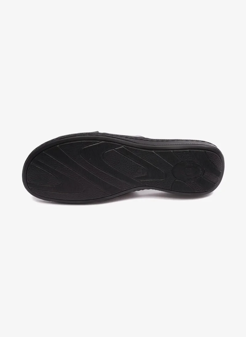 Comfort Plus PATENT LEATHER COMFORT PLUS WOMENS SANDAL BLACK