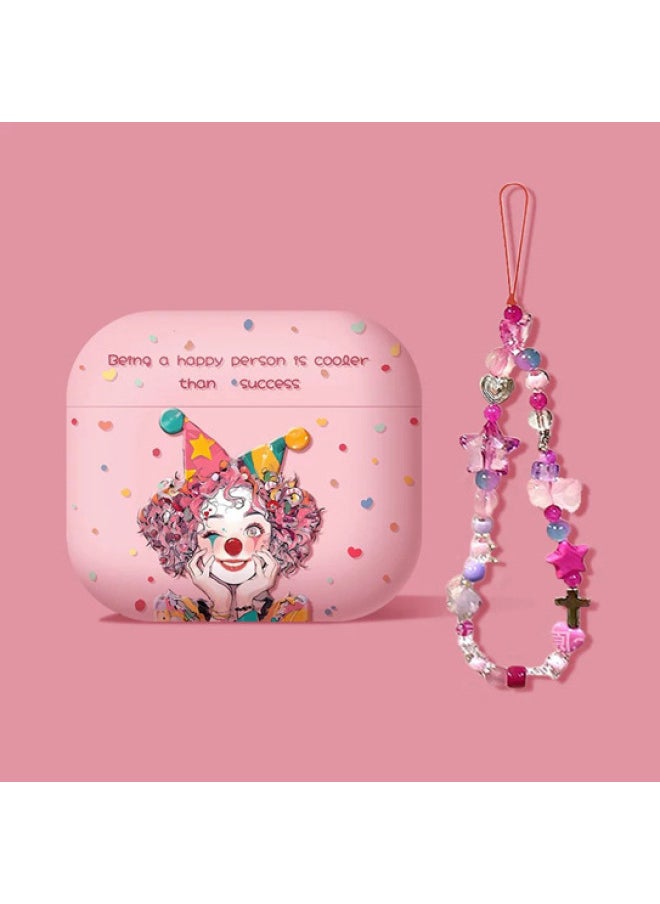 Generic - Suitable For AirPods4 Protective Cover Pro2 For Apple 4 Generation Lanyard Headphone Cover All-inclusive Wireless Bluetooth Headset-Color:Pink Clown With Lanyard-Applicable Models:Airpods Pro - Image 1