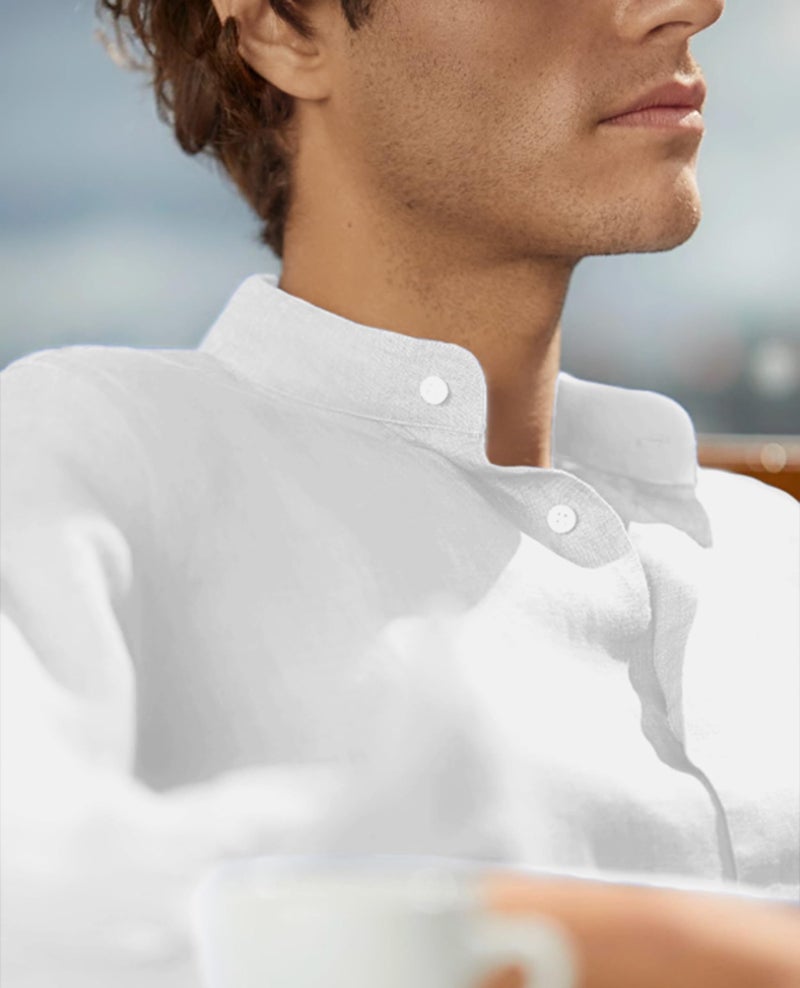 Lion Nardo Mens Dress Shirts Wrinkle Free Dress Shirts for Men Long Sleeve Button Down Shirts Banded Collar Shirts - Image 3