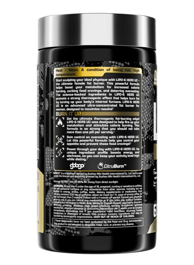 Nutrex Research Lipo 6 Black Hers Ultra Concentrate Extreme Weight Loss Support 60 Capsules - Image 2