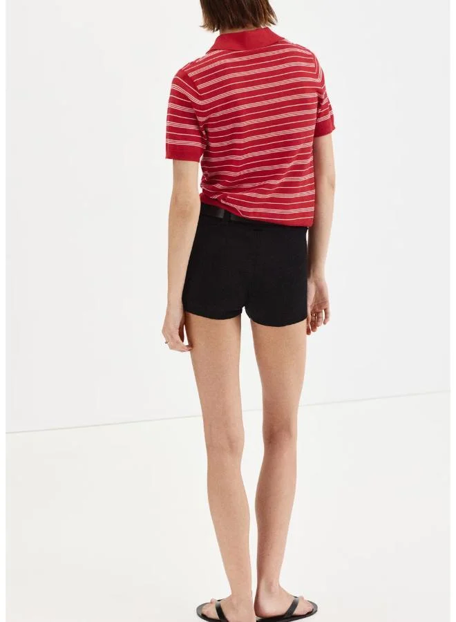 مانجو Knitted Polo-Neck Sweater
