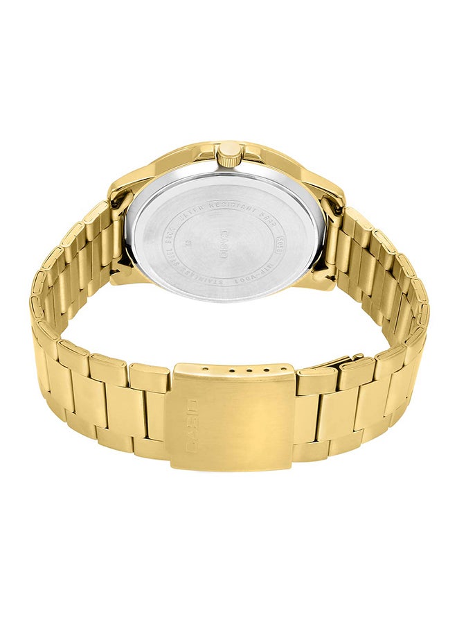 CASIO Men Enticer Series Water Resistant Stainless Steel Analog Watch MTP-VD01G-9EVUDF - 45 mm - Gold - Image 2