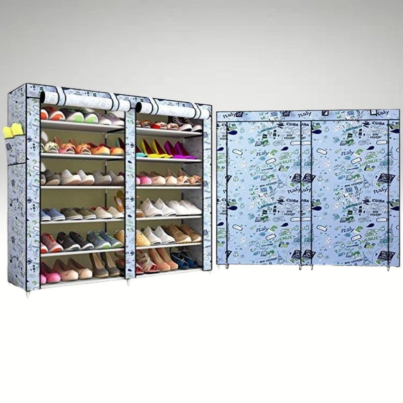 Storia STORIA Premium 12 Layer Shoe Rack with Cover Space-Saving Vertical Organizer with Dust-Proof Enclosure High-Capacity Multi-Tier Shoe Storage for Home, Closet, Entryway, and Bedroom - Image 3