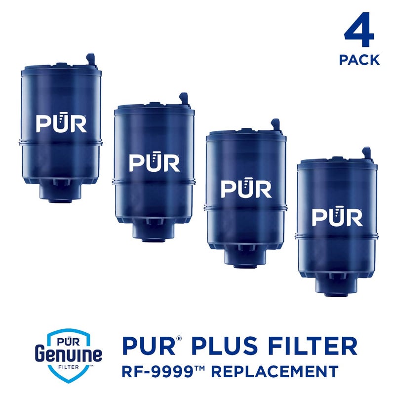 PUR PLUS Faucet Mount Replacement Filter 4-Pack, Genuine PUR Filter, 3-in-1 Powerful, Natural Mineral Filtration, Lead Removal, 1-Year Value, Blue (RF99994) - Image 2