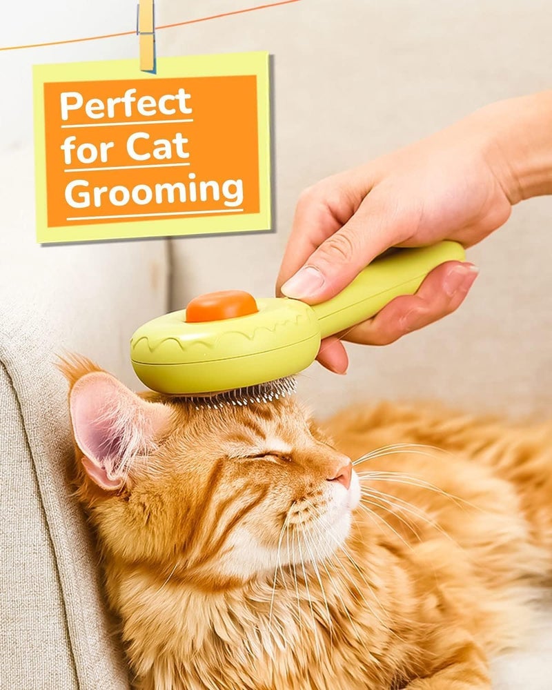 Tonity Self Cleaning Slicker Brush, Pet Grooming Shedding Brush for Dogs and Cats - Easy to Remove Loose Undercoat, Pet Massaging Tool Suitable for Pets with Long or Short Hair multi - Image 5