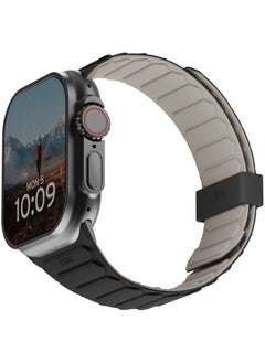 Urban Armor Gear UAG Pathfinder [Reversible Magnetic Silicone Strap] Compatible with Apple Watch Band for Apple Watch ULTRA 2 / Ultra 49mm, Watch 45mm/44mm/42mm Series 9-1 - Black | Titanium  - Image 4