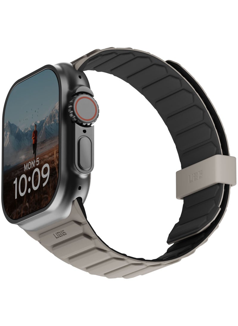 Urban Armor Gear UAG Pathfinder [Reversible Magnetic Silicone Strap] Compatible with Apple Watch Band for Apple Watch ULTRA 2 / Ultra 49mm, Watch 45mm/44mm/42mm Series 9-1 - Black | Titanium  - Image 5