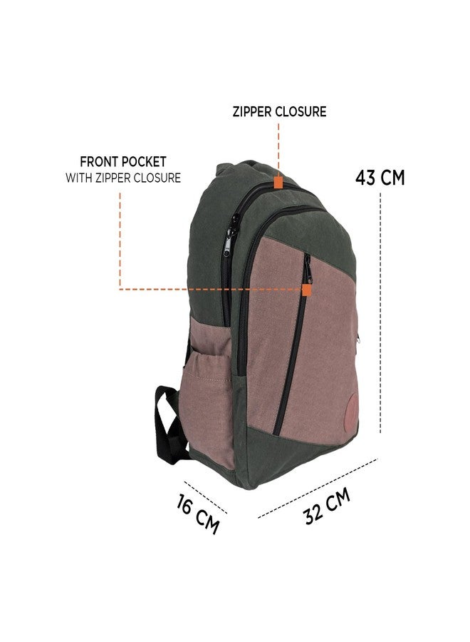 Mona B Laptop Backpack for Men & Women with Up to 15" Laptop Compartment - 20L Capacity - Ideal for Office, College, School & Travel - Green - Image 5