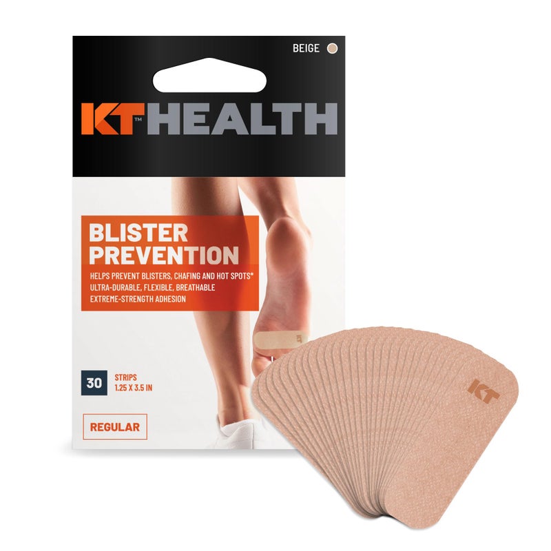 KT TAPE KT Health Blister Prevention Tape â€“ 30 Precut Strips for Blister Protection, Strong Adhesive, Dermatologist Tested, Ideal for Athletes and Active Lifestyles â€“ Beige - Image 1